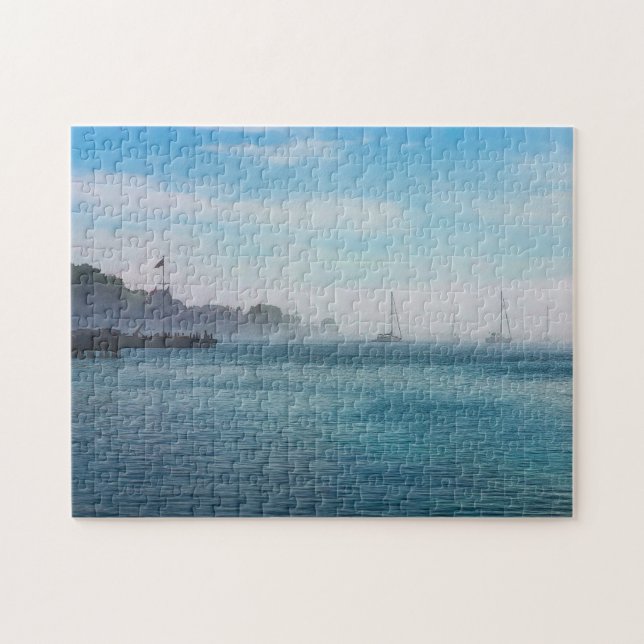 Puzzle Brouillard au port de Mackinac (Horizontal)