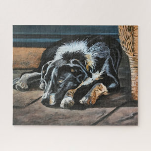 Puzzle Brouillard Collie Bordure Sleepy