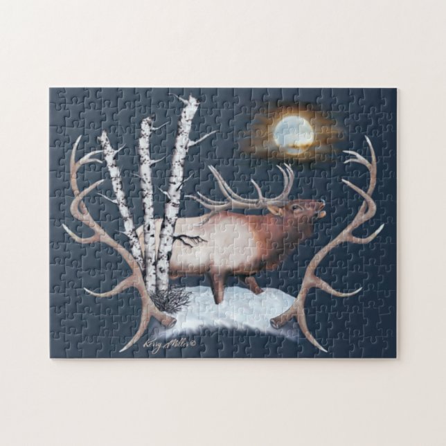 Puzzle Brouillonnement Bull Elk (Horizontal)