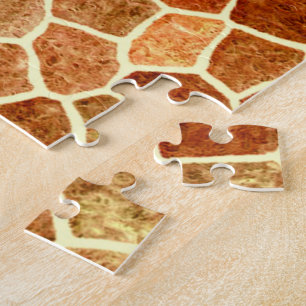 Puzzle Brown and Cream Cobbled Patchwork Terrazo Pattern