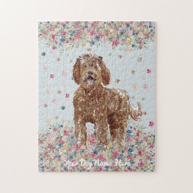 Puzzle Brown Labradoodle chien le plus mignon (Vertical)