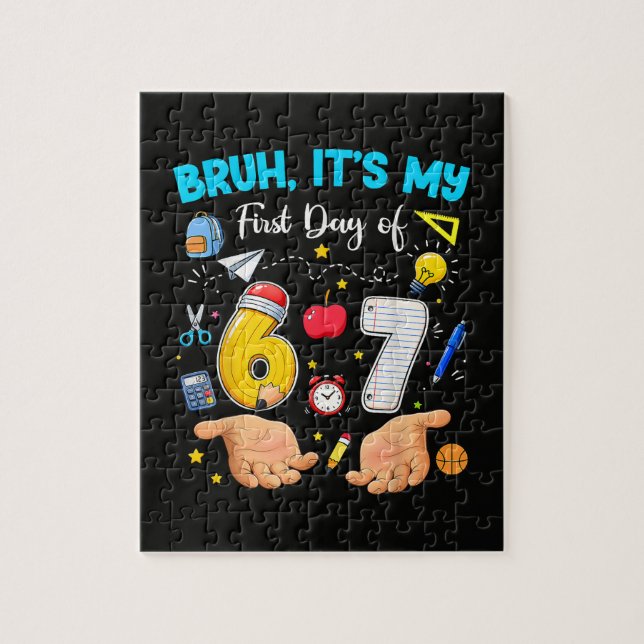 Puzzle Bruh c'est ma première journée de rentrée (Vertical)