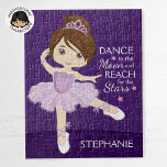 Puzzle Brunette Ballerina<br><div class="desc">Personnalisez le puzzle Multicultural Ballerina. S'il vous plaît vérifier plus de mes cadeaux Ballerina personnalisés.</div>