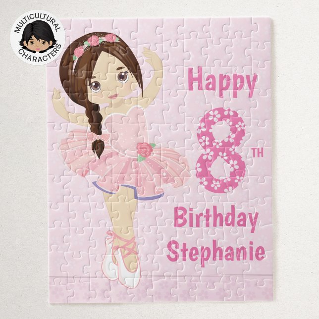 Puzzle Brunette Ballerina Joyeux anniversaire (Créateur téléchargé)