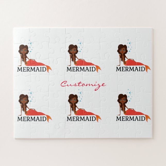 Puzzle Brunette sirène tonnerre-anse (Horizontal)