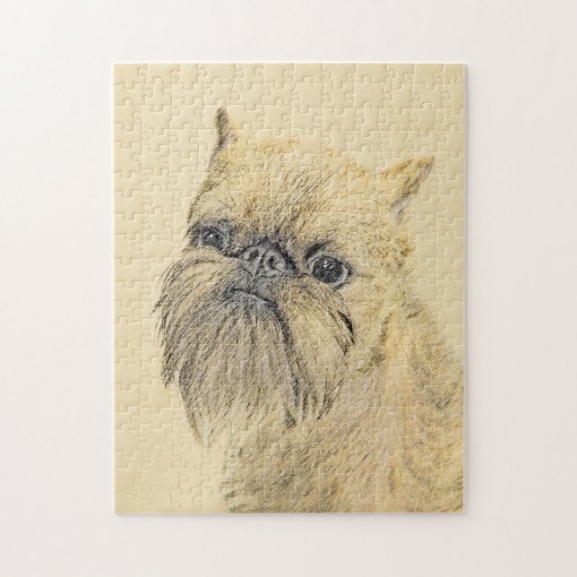 Puzzle Bruxelles Griffon Peinture - Cute Original Chien A (Vertical)