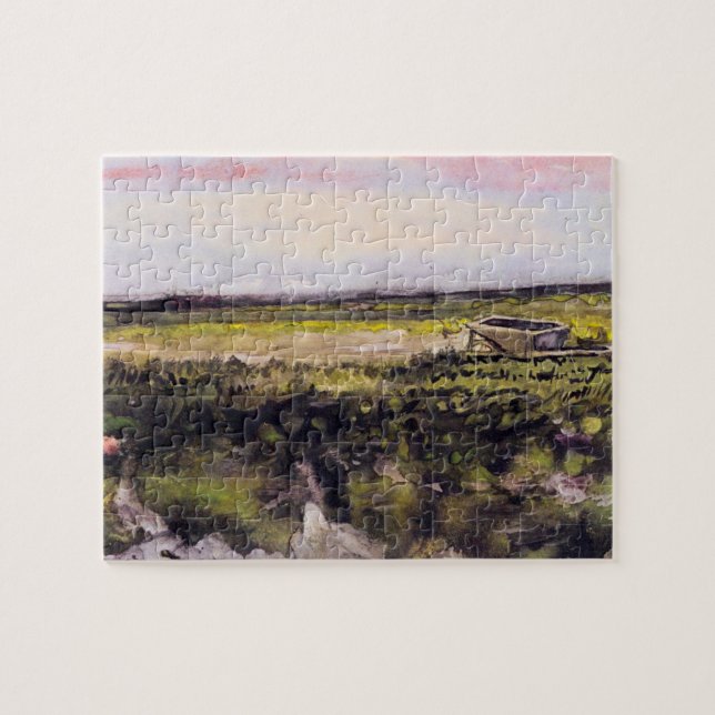 Puzzle Bruyère avec une brouette par Vincent van Gogh (Horizontal)