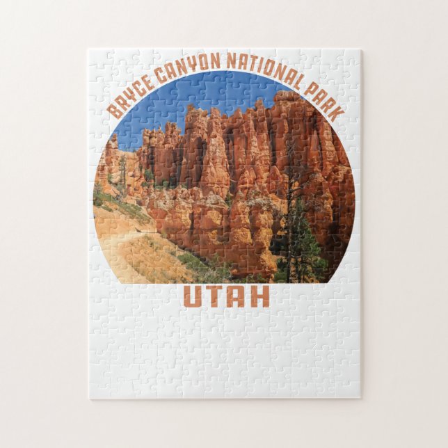 Puzzle Bryce Canyon National Park hoodoos utah vintage (Vertical)
