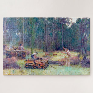 Puzzle Bûcherons de charbon Fendeurs de bois Tom Roberts
