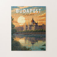 Budapest Hongrie Travel Art Vintage
