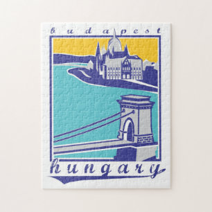 Puzzle Budapest vintage Hongrie Pont Chaîne Danube