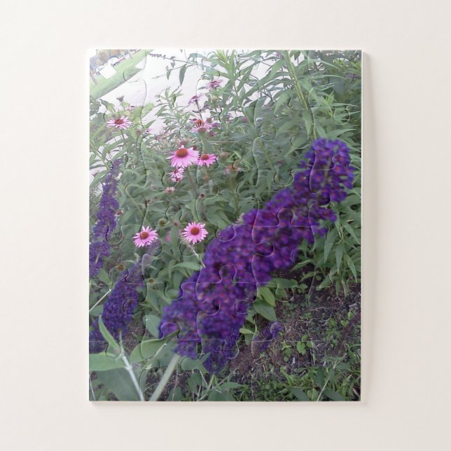 Puzzle Buddleia et Échinacée Pourpre (Vertical)