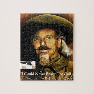 Puzzle Buffalo Bill Cody Ses Armes & Citation Cadeaux & C