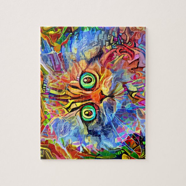 Puzzle Bug-eyed Rainbow Cat (Vertical)
