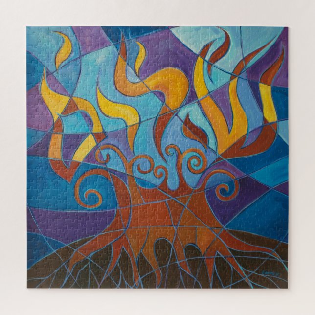 Puzzle Buisson Ardent Mosaïque (Vertical)