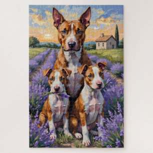 Puzzle Bull Terrier Champ de Lavande Art