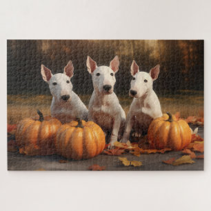 Puzzle Bull Terrier chiot Automne Délice Citrouille
