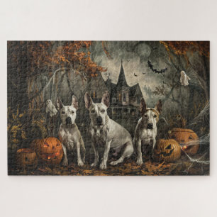 Puzzle Bull Terrier Nuit d'Halloween Délice Canin