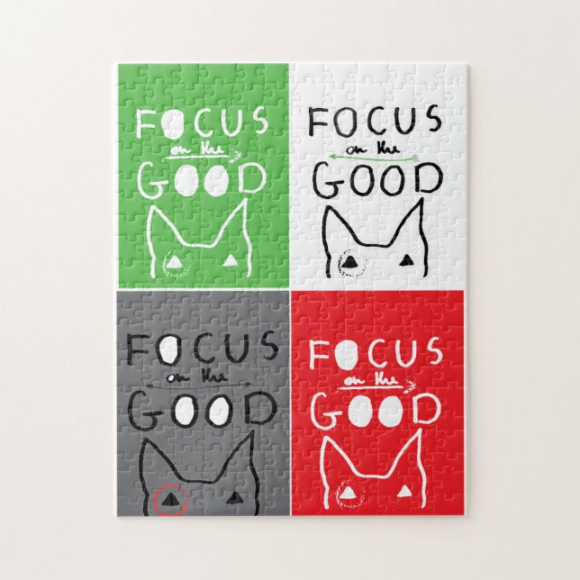 Puzzle Bull Terrier Pop Art Focus sur la BONNE citation P (Vertical)