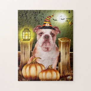 Puzzle Bulldog Halloween