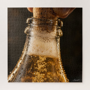 Puzzle Bulle de Bouteille de Cidre en Photographie Macro