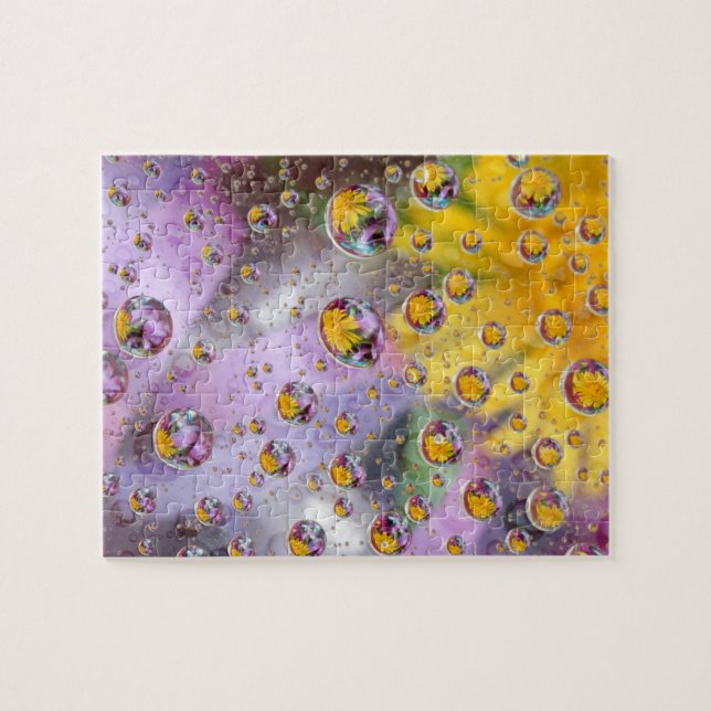 Puzzle Bulles abstraites avec des fleurs. Crédit : Nancy (Horizontal)