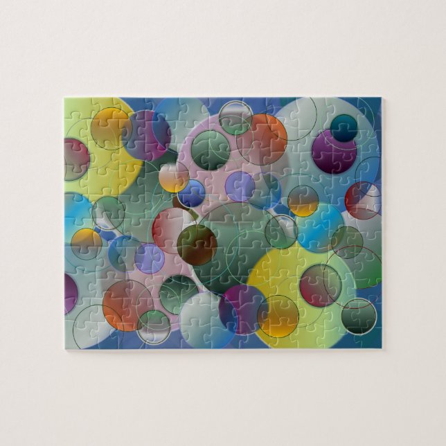 Puzzle Bulles Cercles Globes Multicolores (Horizontal)
