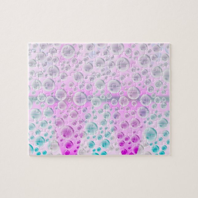 Puzzle Bulles montantes (rose&bleu) (Horizontal)
