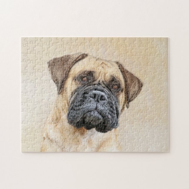 Puzzle Bullmastiff Peinture - Joli chien d'origine art (Horizontal)