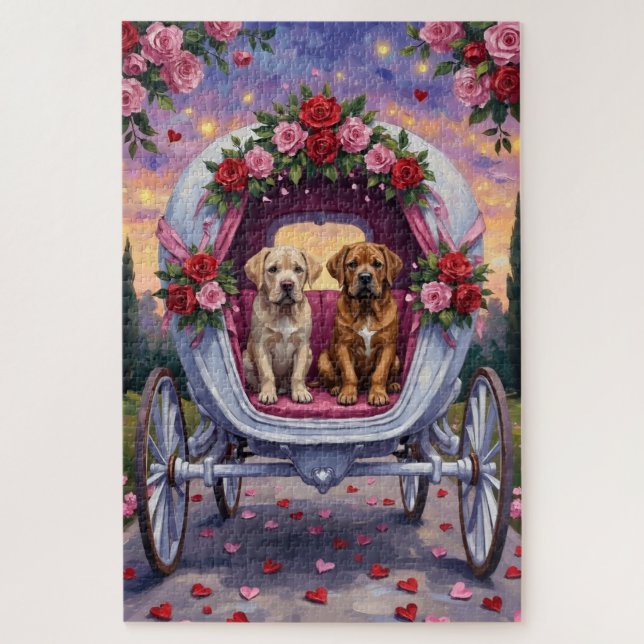 Puzzle Bullmastiff Saint-Valentin  (Vertical)