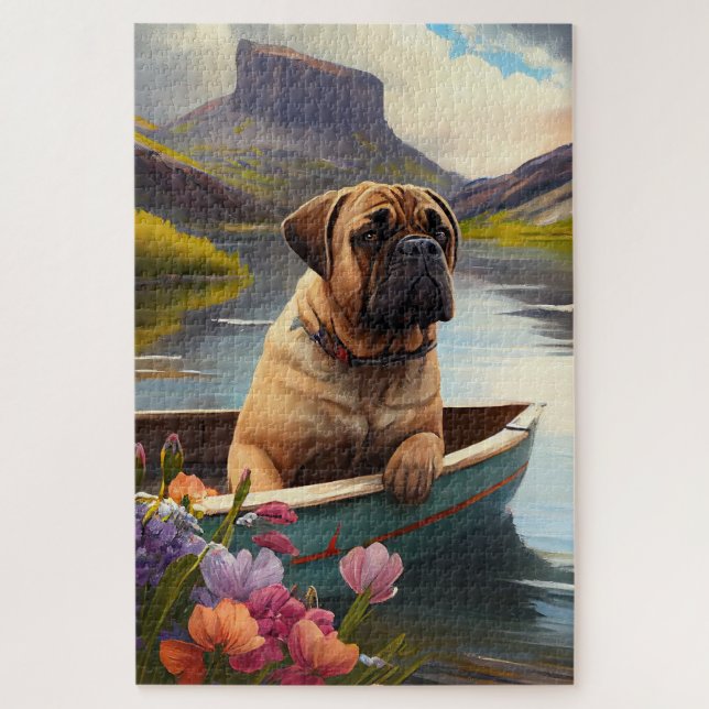 Puzzle Bullmastiff sur une pagaie : une aventure Pittores (Vertical)