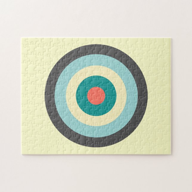 Puzzle Bullseye combiné gris par Shirley Taylor (Horizontal)