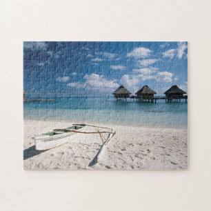 Puzzle Bungalows depuis la plage Motu Toopua