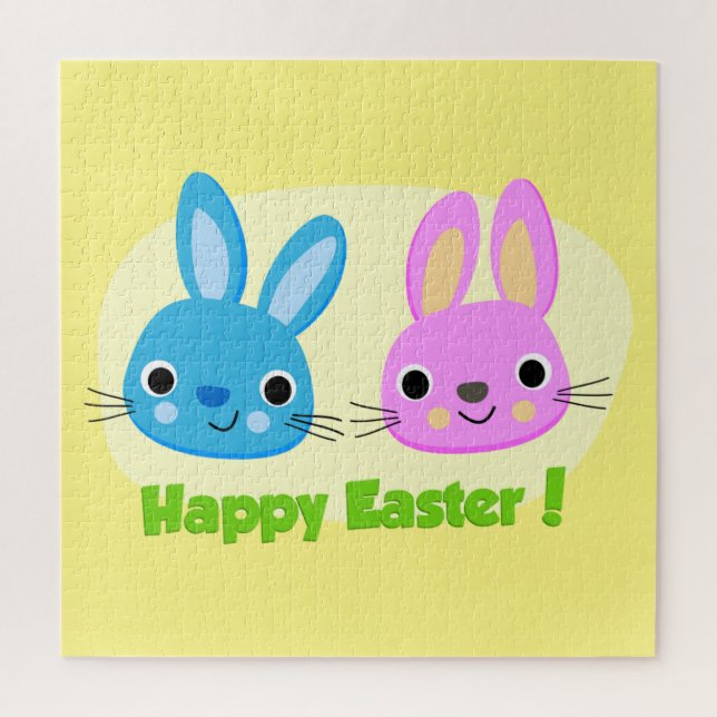 PUZZLE BUNNIES "HAPPY EASTER" (Vertical)
