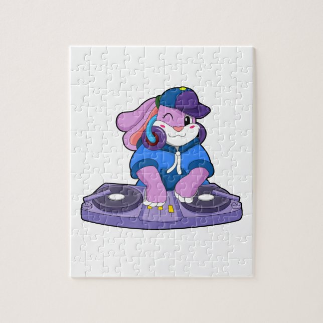Puzzle Bunny comme musicien avec mixeur (Vertical)