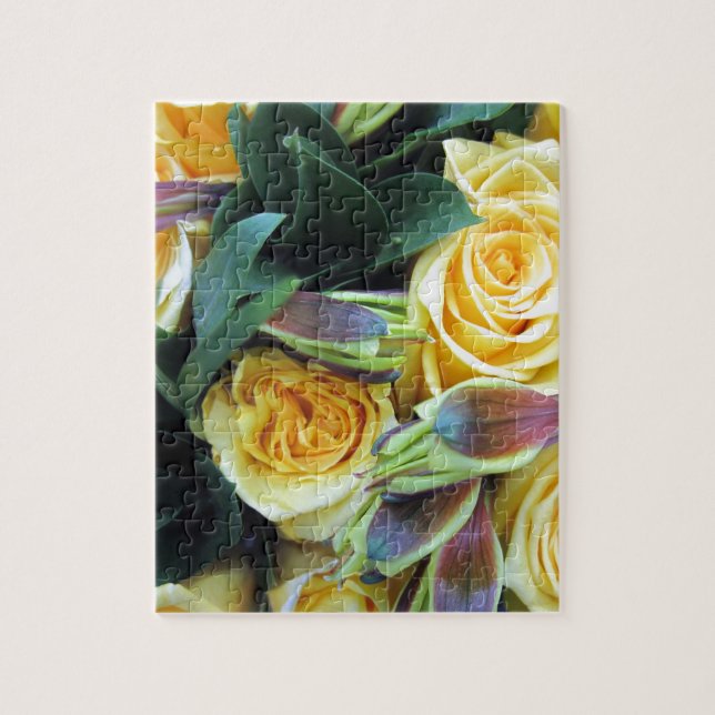 Puzzle Bureaux de rose jaune (Vertical)