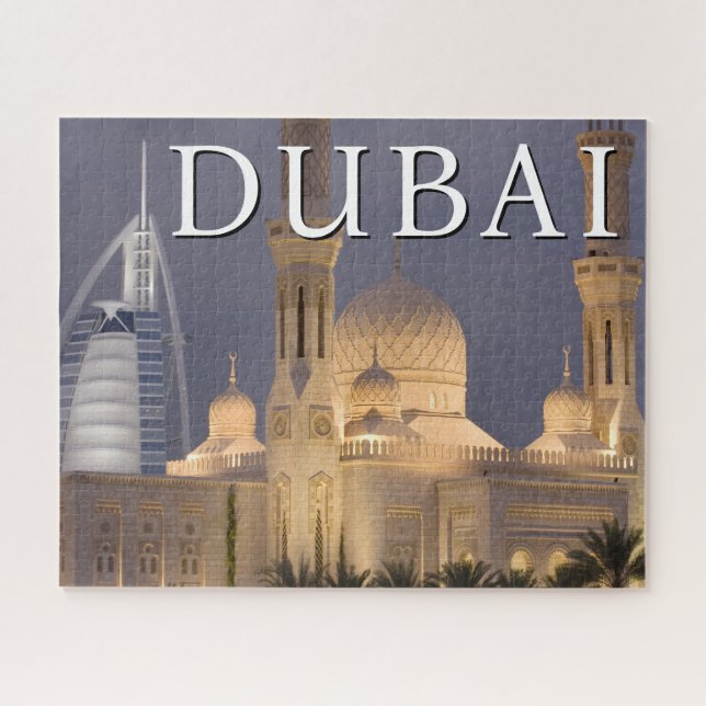 Puzzle Burj al Arab | Mosquée du soir Dubaï (Horizontal)