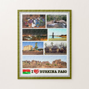 Puzzle Burkina Faso - I Love -
