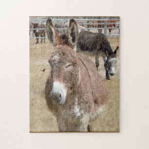 Puzzle Burro de rougissement et oiseaux sauvages -