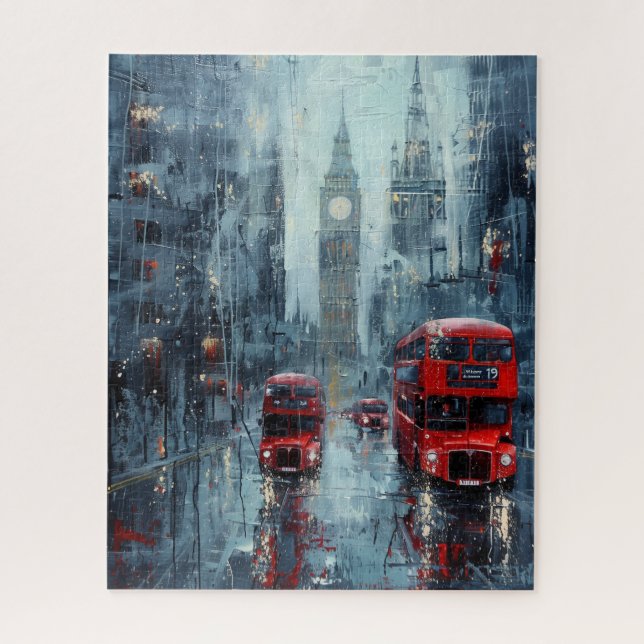 Puzzle Bus Big Ben et Red Commuter (Vertical)