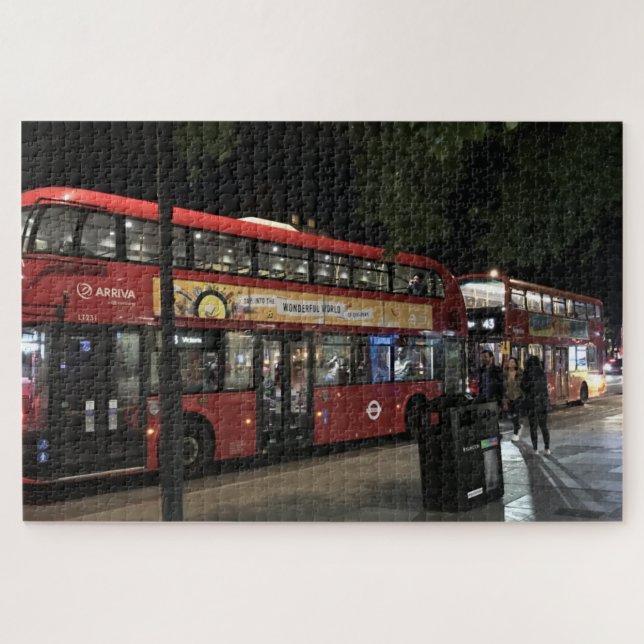 Puzzle Bus de nuit, Angel Islington, Nord de Londres Roya (Horizontal)