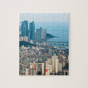 Puzzle Busan city Skyline. Province de Yeongnam, Corée du