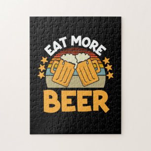 Puzzle Buveur de bière mange plus de bière drôle de boiss