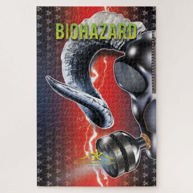 PUZZLE BW ! AVERTISSEMENT BIOHAZARD ! CRÂNE (Vertical)