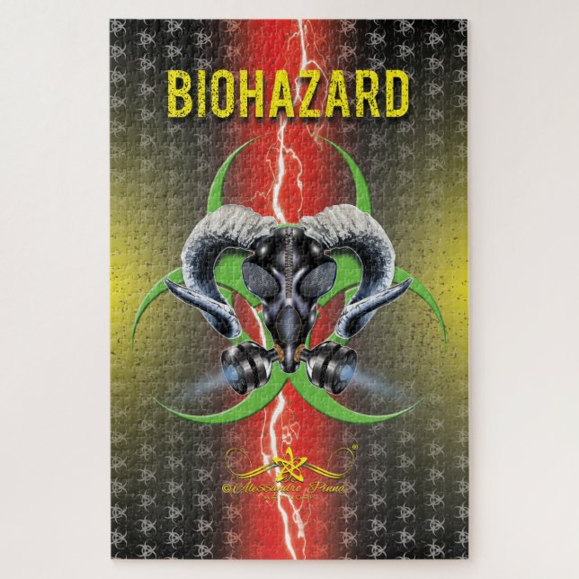 PUZZLE BW ! AVERTISSEMENT BIOHAZARD ! CRÂNE (Vertical)