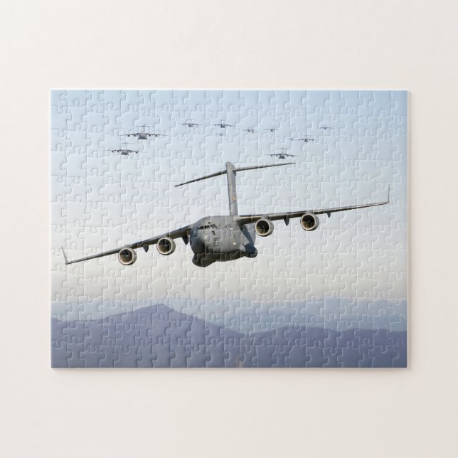 Puzzle C-17 Les avions Globemaster III survolent Blue Rid (Horizontal)