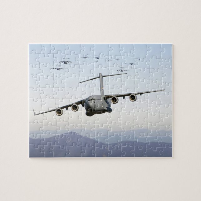 Puzzle C-17 Les avions Globemaster III survolent Blue Rid (Horizontal)