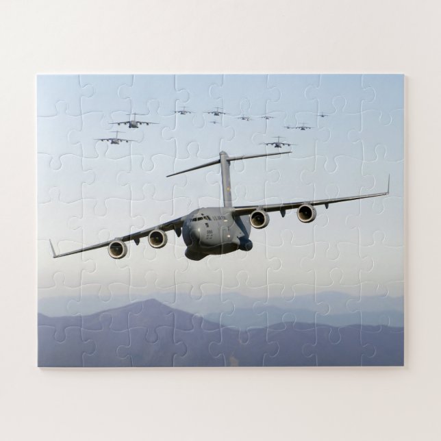 Puzzle C-17 Les avions Globemaster III survolent Blue Rid (Horizontal)