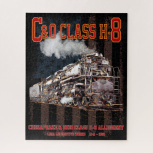 Puzzle C&O Classe H-8 Locomotive Allegheny - Drapeau amér
