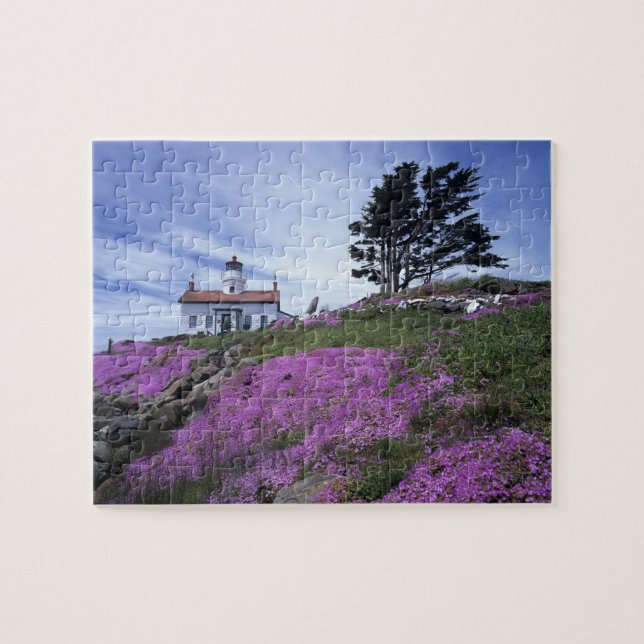 Puzzle CA, Crescent City, phare de Battery Point avec (Horizontal)